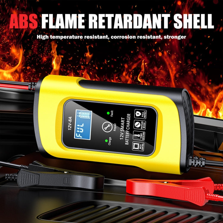 FOXSUR 12V8A SUV Car Motorcycle Intelligent Repair Type Lead-acid Battery Charger