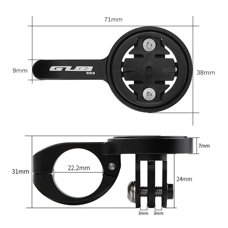 GUB 668 TT Handlebar Code Meter Extension Bracket For Gamin / Wahoo / Barrett / CATEYE Series