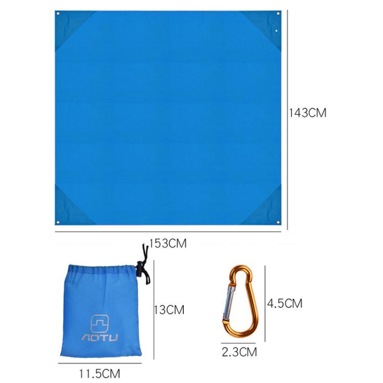 AOTU AT6238 153x143cm Ultra-thin Pocket Moisture Resistant Beach Mat Foldable Portable Picnic Mat