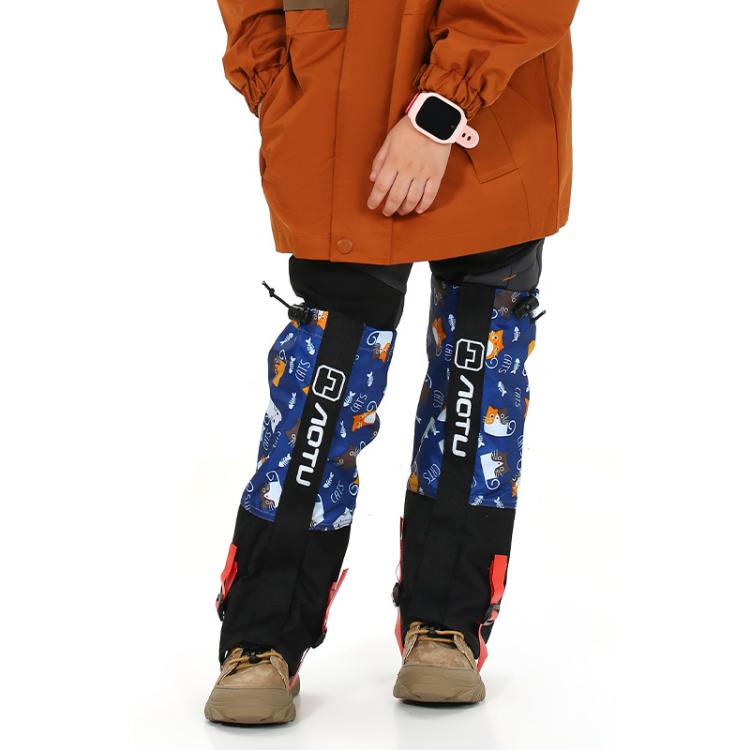 AOTU  AT8913 1pair Children Riding Skiing Waterproof Calf Protectors Outdoor Sandproof Shoes Covers