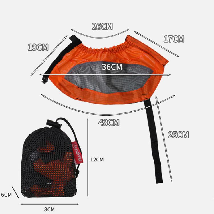 AOTU AT8917 1pair With Reflective Strip Outdoor Mountaineering Hiking Snowproof Footwear Desert Sandproof Shoe Covers