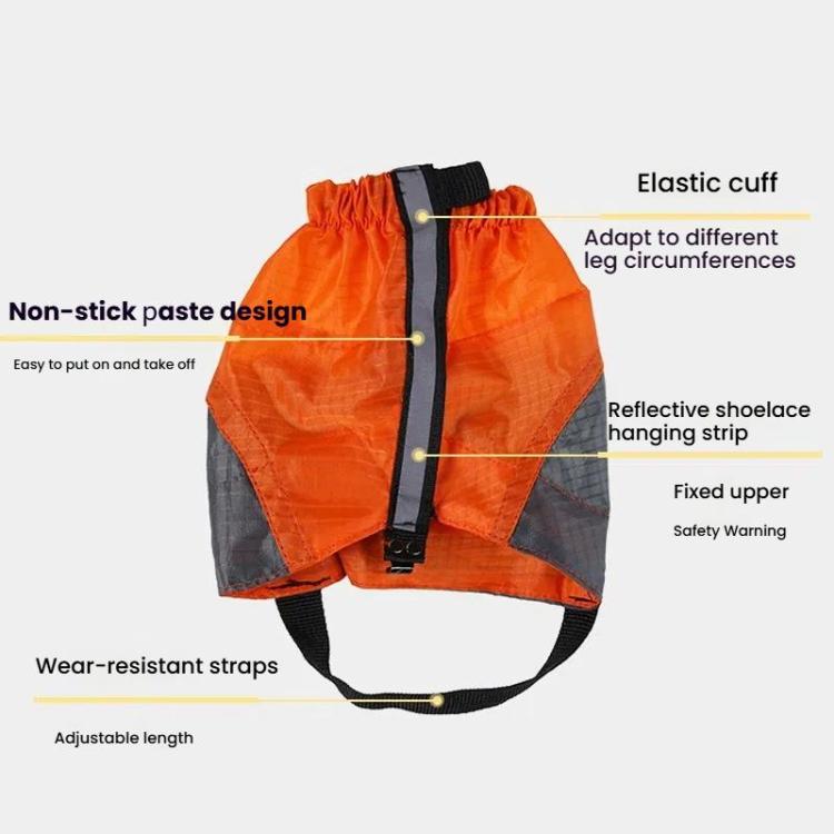 AOTU AT8917 1pair With Reflective Strip Outdoor Mountaineering Hiking Snowproof Footwear Desert Sandproof Shoe Covers