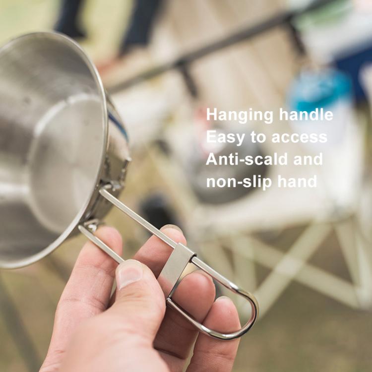 Portable Foldable Stainless Steel Bowl With Storage Bag Camping Cutlery Set