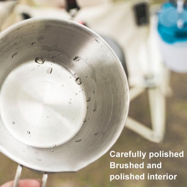 Portable Foldable Stainless Steel Bowl With Storage Bag Camping Cutlery Set