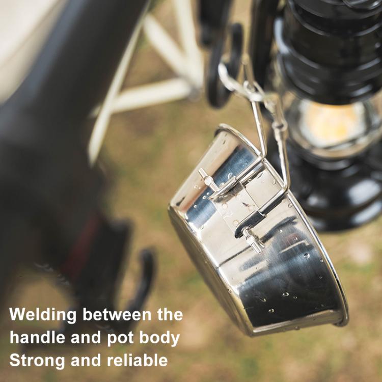 Portable Foldable Stainless Steel Bowl With Storage Bag Camping Cutlery Set