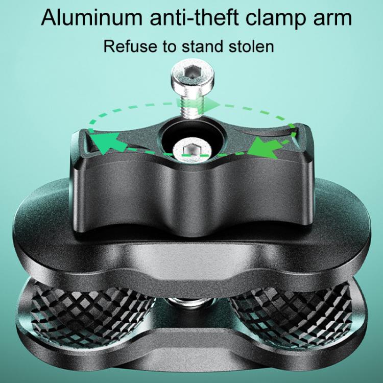 Kewig M33-A5 Outdoor Riding Shock Absorbing Anti-Theft 15W QI Wireless Charger Cell Phone Mounting Bracket