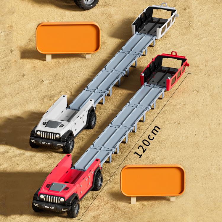 Folding Catapult Car Transformable Track Car Children Simulated Container Storage Car