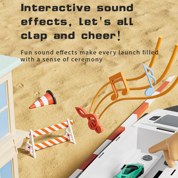 Folding Catapult Car Transformable Track Car Children Simulated Container Storage Car