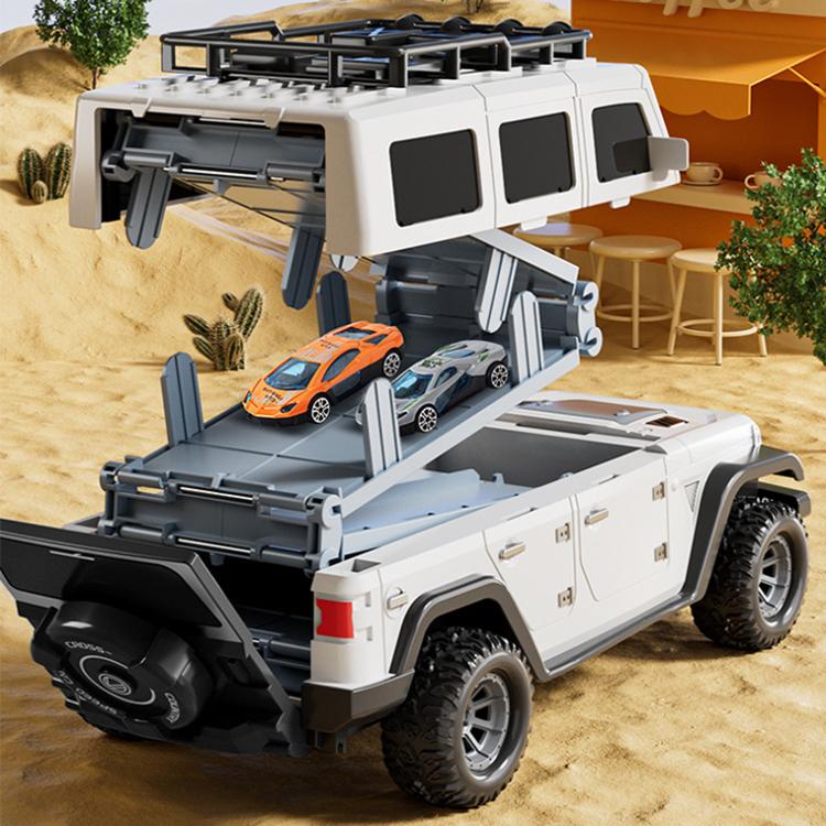 Folding Catapult Car Transformable Track Car Children Simulated Container Storage Car