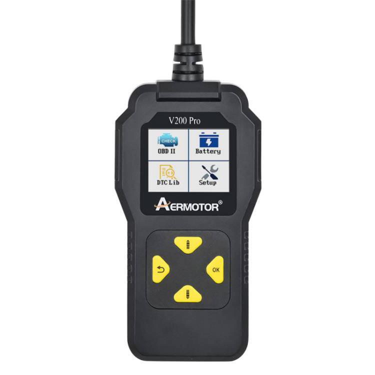 AERMOTOR V200PRO Car Troubleshooter Engine Inspection Scanner Readout Card ELM327 Battery Inspection Tool