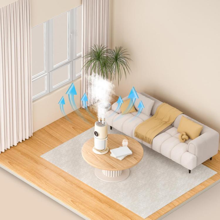 Desktop Dual Port Humidifier Portable Mini Air Purifier With Nightlight