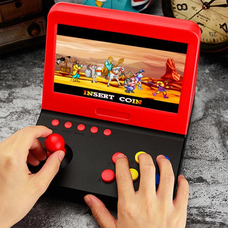 AMPOWN RETRO 7 inch Large Screen Handheld Console Rocker Game Player Open Source Retro Arcade, With Dual Grip