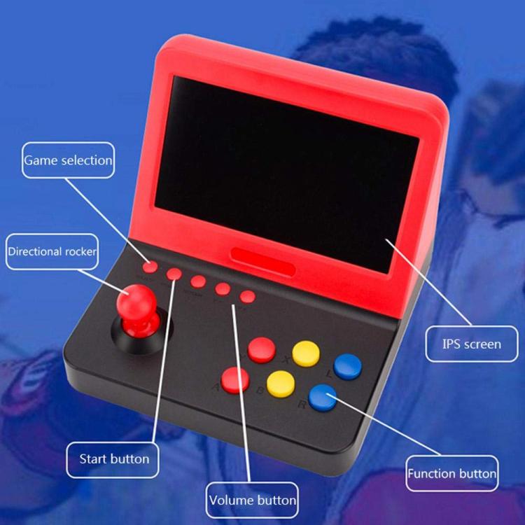 AMPOWN RETRO 7 inch Large Screen Handheld Console Rocker Game Player Open Source Retro Arcade, With Dual Grip