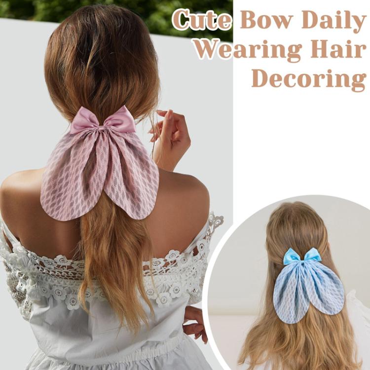 Bow Hair Clip Fresh Cute Ribbon Duckbill Clip Girl Hair Accessories
