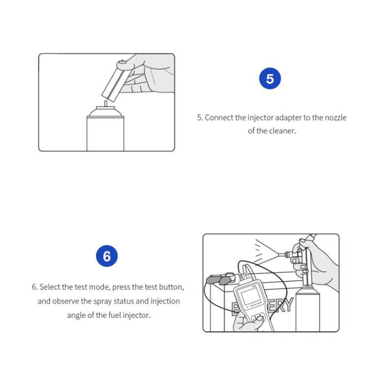 OBDResource 5V/12V Automotive Fuel Injector Custom Settings Dual Head Tester