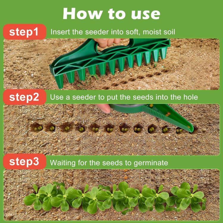 Seed Punch Soil Quick Punch Gardening Seed Spacing Tool Vegetable Plant Sowing Tool