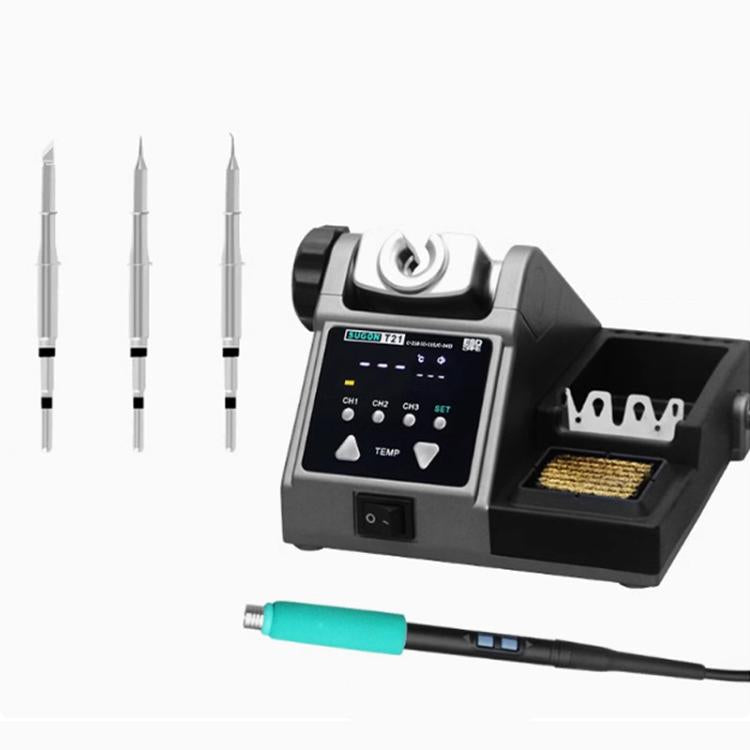 SUGON T21 Constant Temperature Soldering Station 120W High Power Soldering Iron With I/IS/K Tip Nozzle