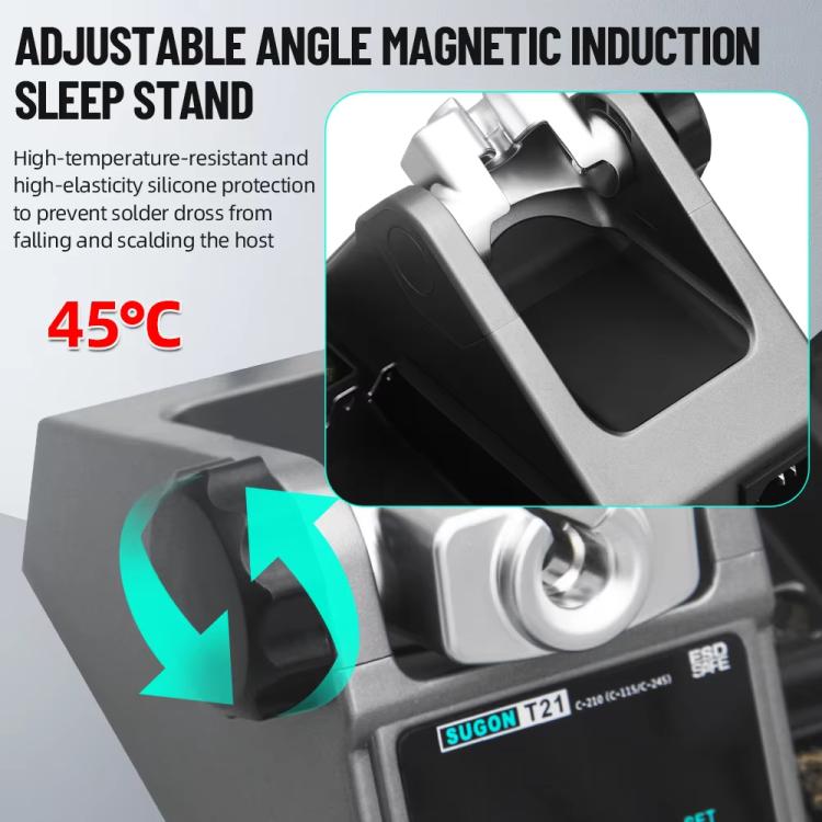 SUGON T21 Constant Temperature Soldering Station 120W High Power Soldering Iron With I/IS/K Tip Nozzle