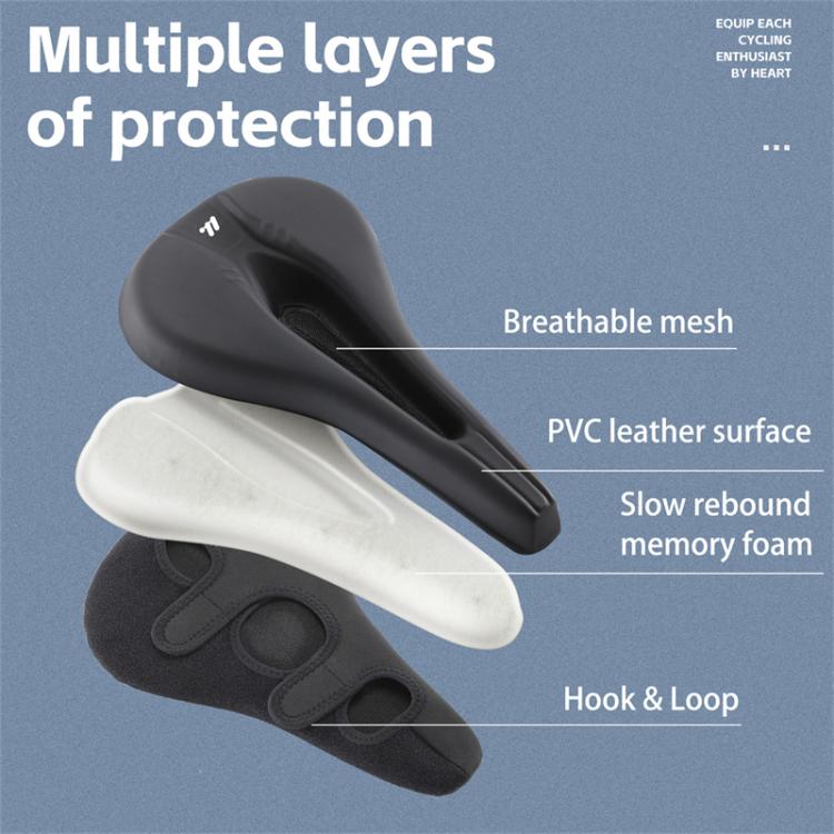 WEST BIKING Bicycle Riding Thickened Sponge PU Leather Soft Seat Cushion Cover