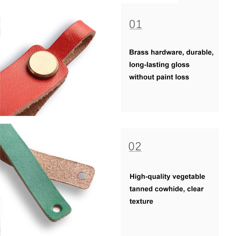 Hallmo Universal Cowhide Handmade Lanyard Keychain Car Remote Control Pendant