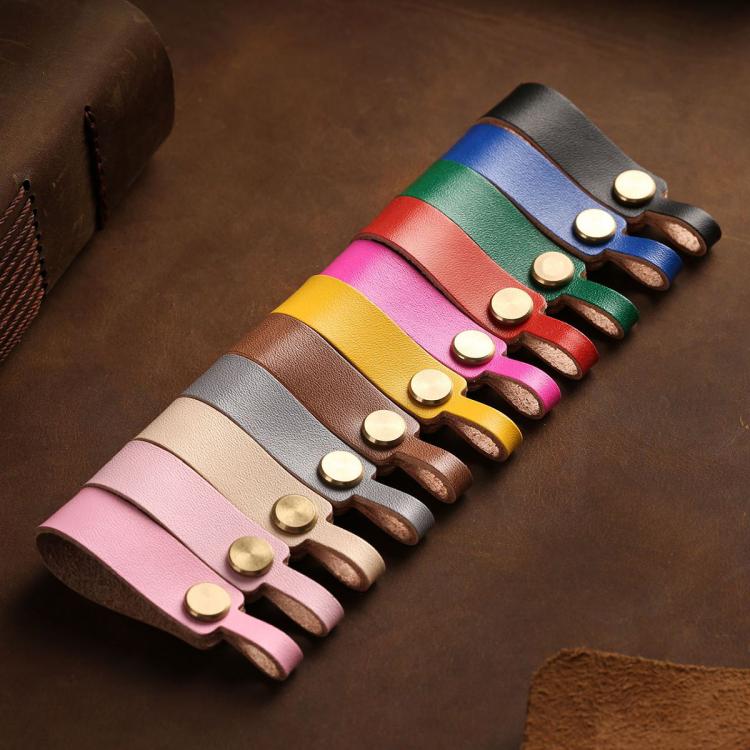 Hallmo Universal Cowhide Handmade Lanyard Keychain Car Remote Control Pendant