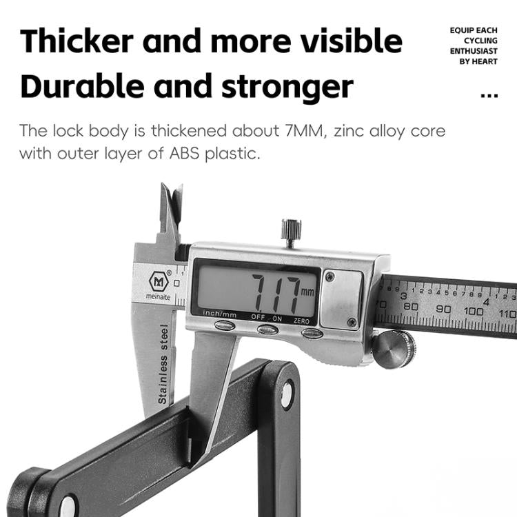 WEST BIKING Bicycle Folding Lock Anti-theft Equipment For Cycling