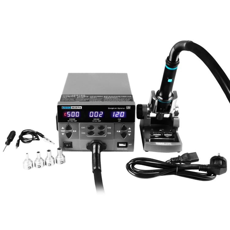 SUGON 8630 Pro Large Wind Power Cell Phone Repair CPU Digital Display Hot Air Soldering Station