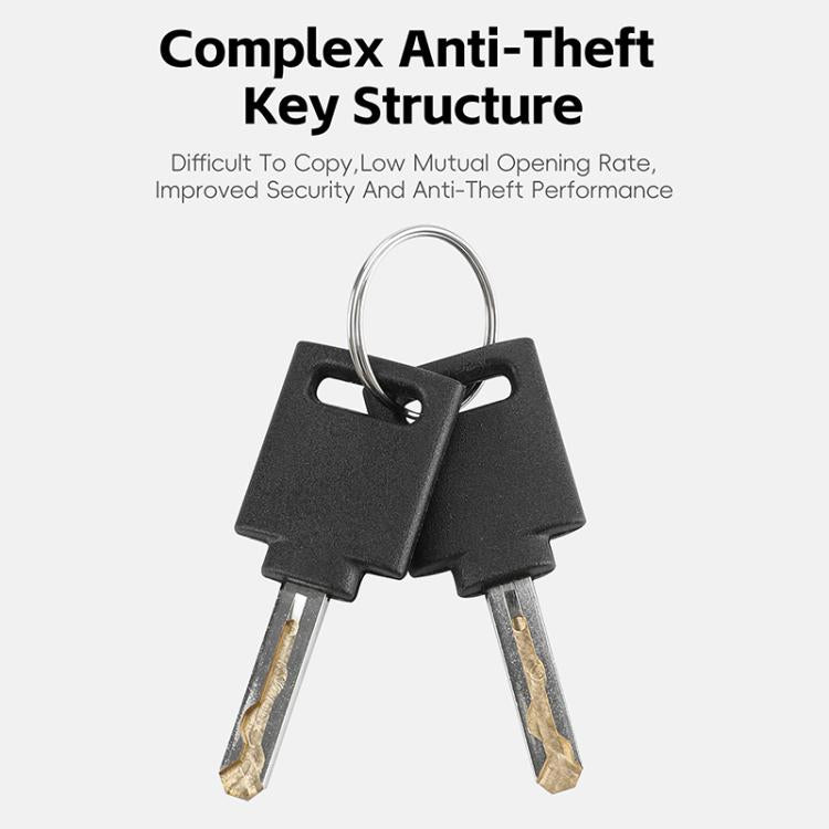 WEST BIKING Bicycle Motorcycle Anti-theft Double-opening U-shaped Mortise Lock