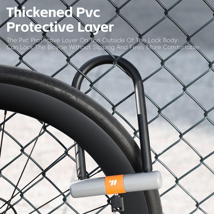 WEST BIKING Bicycle Motorcycle Anti-theft Double-opening U-shaped Mortise Lock