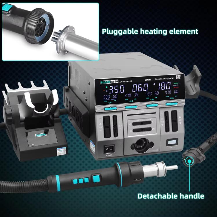 SUGON 8650 1300W Hot Air Soldering Station Big Wind Power Maintenance Motherboard CPU Desoldering Station