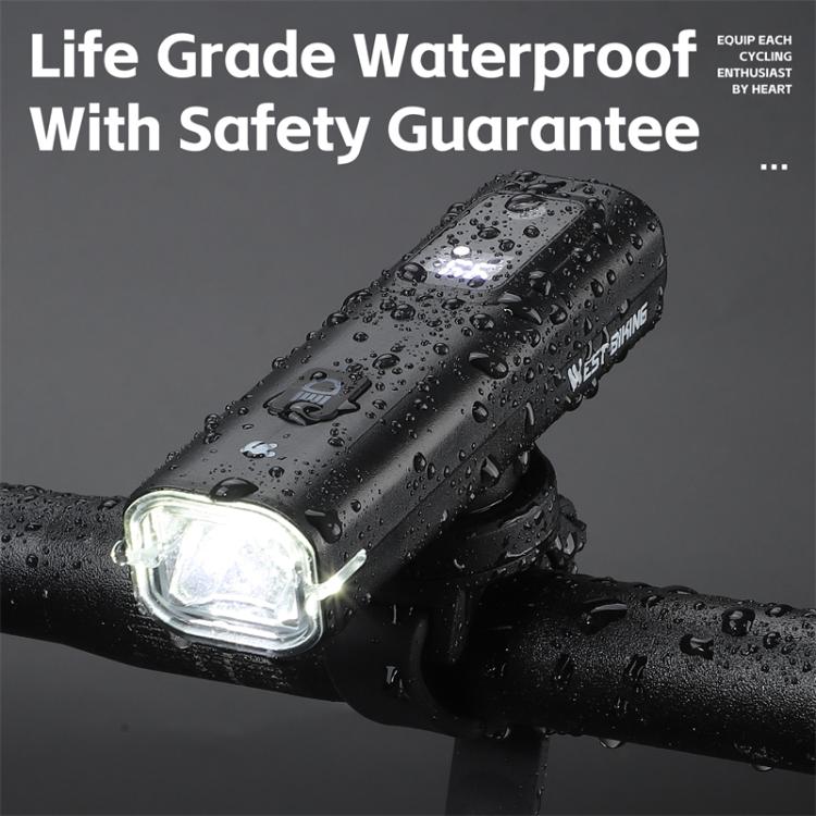 WEST BIKING Bicycle Waterproof TYPE-C Rechargeable High-Brightness Headlight