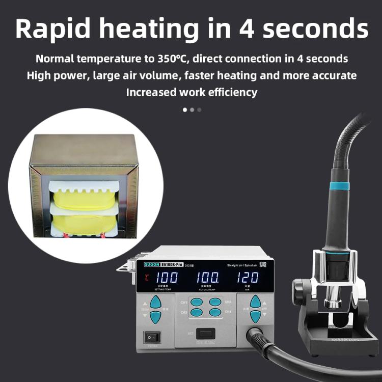 SUGON 8610DX-Pro 1000W Digital Display Hot Air Welding Station Cell Phone Repair Welding