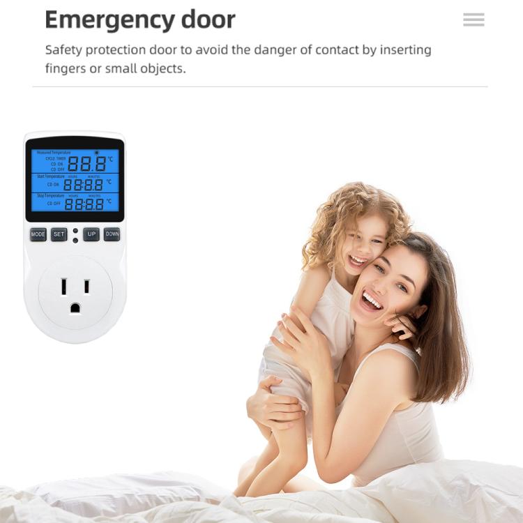 Backlight Smart Digital Thermostat Countdown Temperature Control Switch Socket Timing Temperature Controller