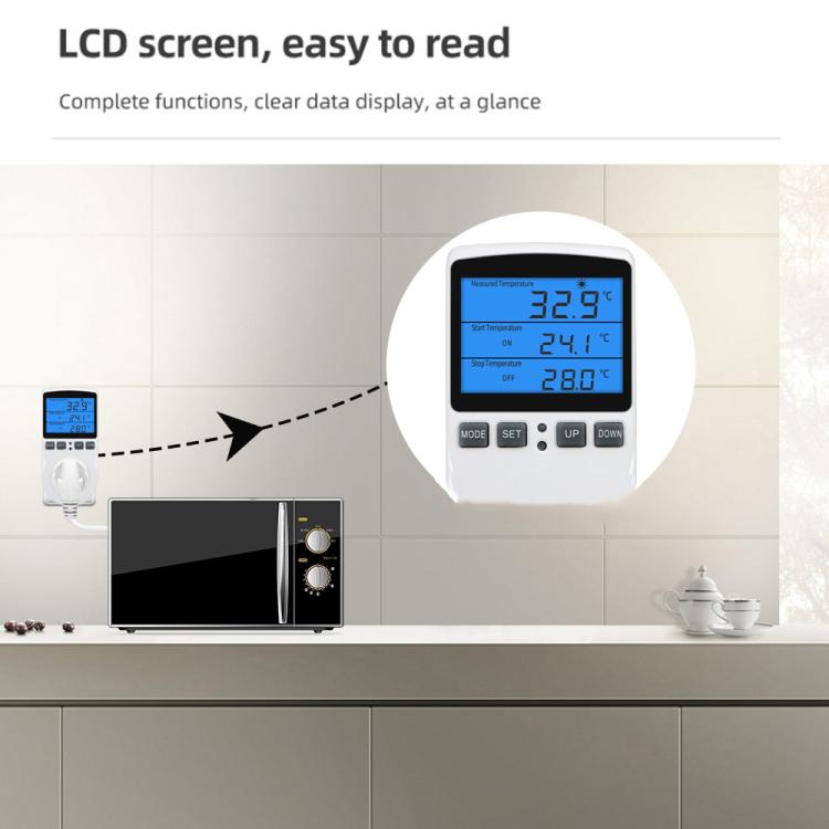 Backlight Smart Digital Thermostat Countdown Temperature Control Switch Socket Timing Temperature Controller