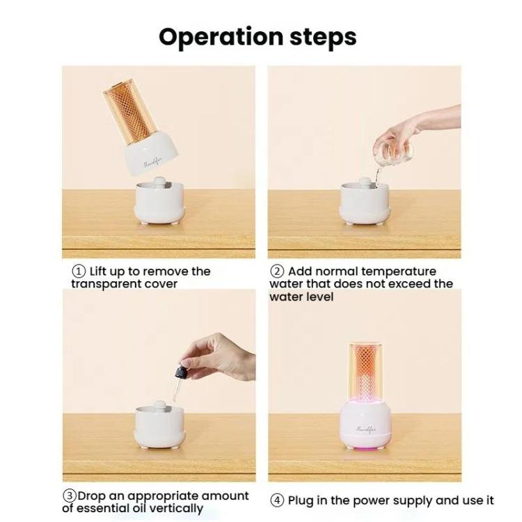 150ml Candle Light Aroma Diffuser Timable Air Humidifier Essential Oil Night Light