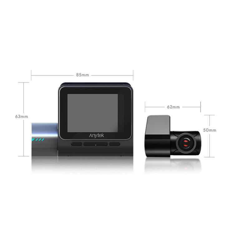 Anytek T3 PRO 2 inch 2K HD Night Vision Car Recorder Hidden Car Camera Front & Rear Dual Recording