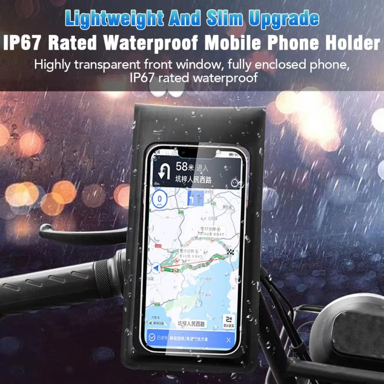 Bicycle Waterproof Phone Bag Mount Stand 360 Degree Rotation Motorcycle Bike Cellphone Holder
