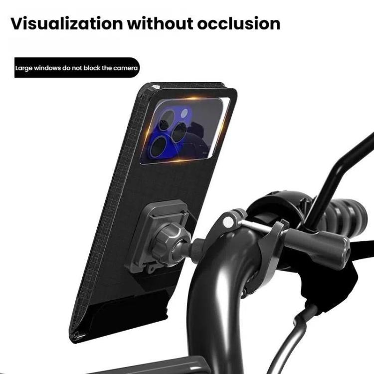 Bicycle Holder Waterproof Pouch Bag Bike Motorcycle Handlebar Mirror Phone Stand Mount