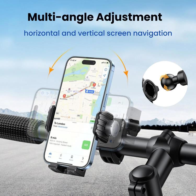 Bicycle Motorcycle Shock Absorption Mobile Phone Holder Gravity Navigation Mount