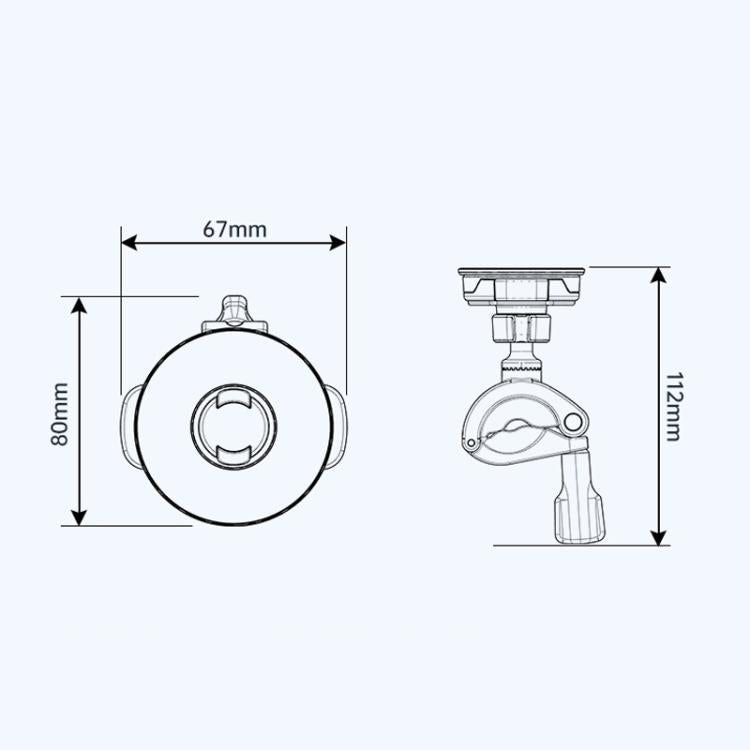 Bicycle Motorcycle Snap-On Mobile Phone Holder With Magnetic Ring