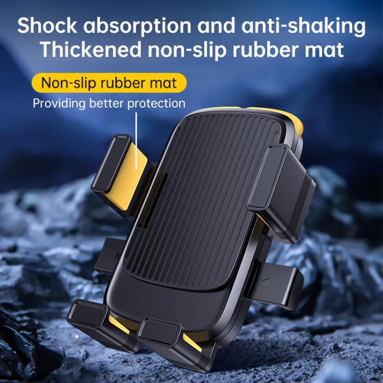 Bicycle and Motorcycle Phone Holder with Hidden Silicone Strap