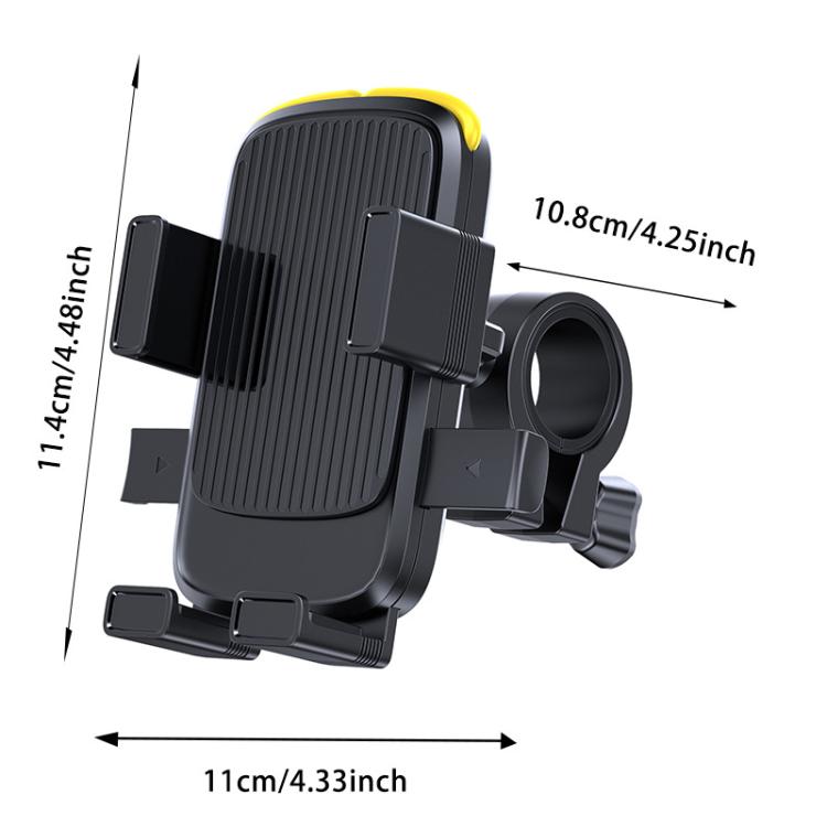 Bicycle and Motorcycle Phone Holder with Hidden Silicone Strap