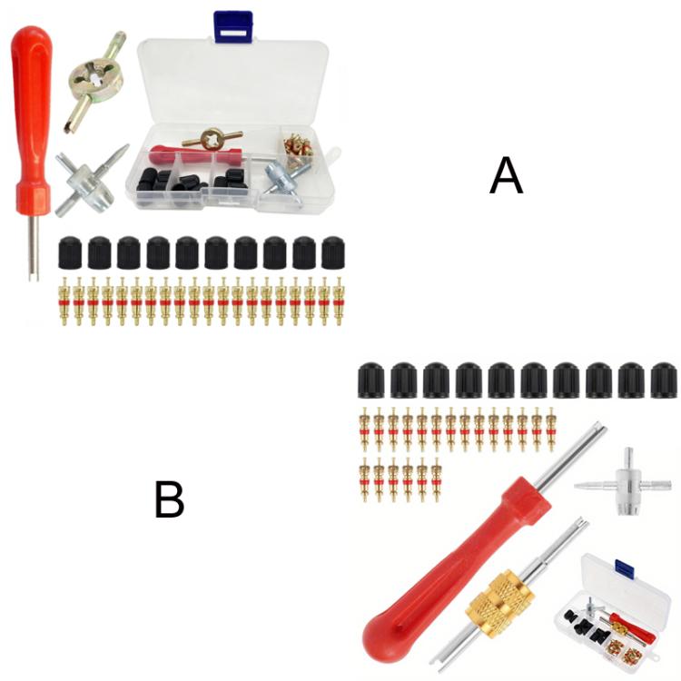 33pcs/Set Car Bicycle Tire Valve Core Installation Tool Repair Kit