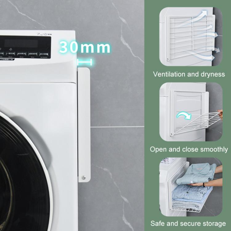 Bathroom Dirty Clothes Shelf Washing Machine Side Folding Wall Mounted Clothes Organizer