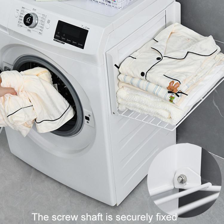 Bathroom Dirty Clothes Shelf Washing Machine Side Folding Wall Mounted Clothes Organizer