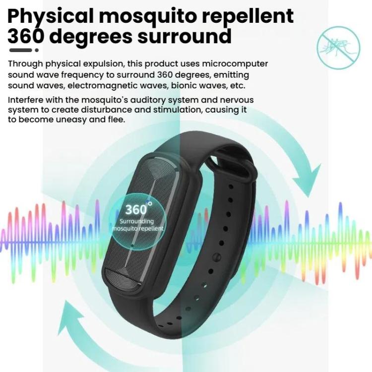 M90 Electronic Mosquito Repeller Adult Children Pregnant Women Outdoor Ultrasonic Anti-Mosquito Smart Bracelet