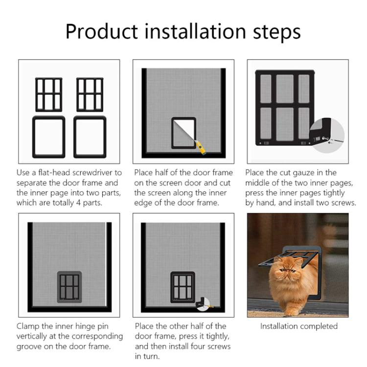 Pet Screen Door Cats And Dogs Free Entry and Exit Lattice Door