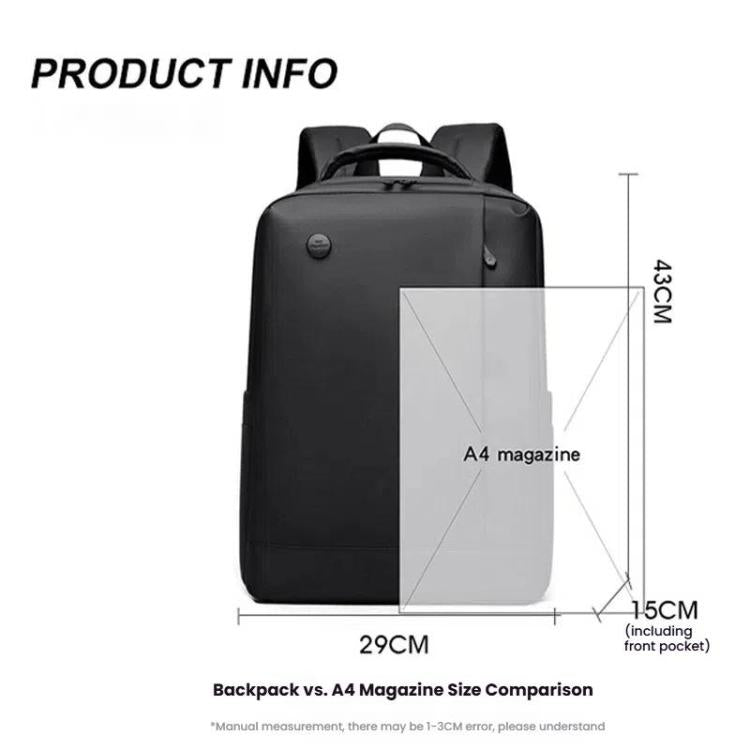 WEPOEWR Men 14-inch Laptop Backpack Waterproof Large Capacity Business Commuter backpack