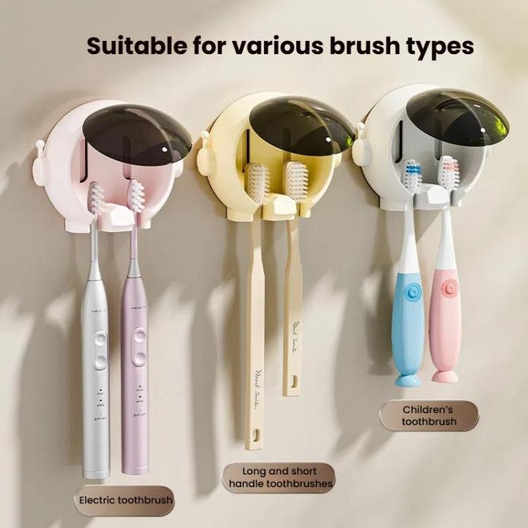 Cartoon Wall-mounted Hole-free Bathroom Shelf Home Electrical Toothbrush Hanging Holder