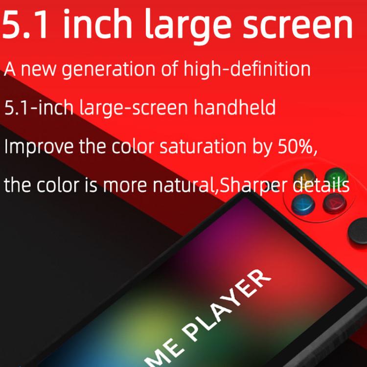 X19 Pro 5.1-inch Screen Handheld Game Console Supports AV TV Output With 8G Memory Card